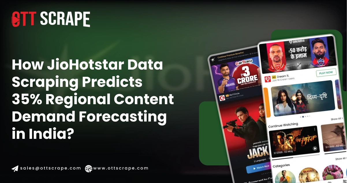  How JioHotstar Data Scraping Predicts 35% Regional Content Demand Forecasting in India?