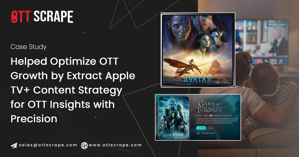 Helped Optimize OTT Growth by Extract Apple TV+ Content Strategy for OTT Insights with Precision