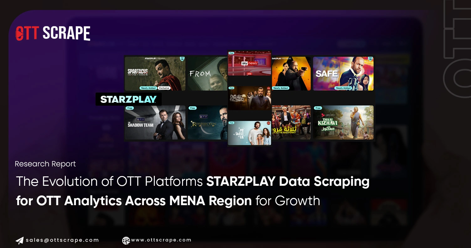 The Evolution of OTT Platforms: STARZPLAY Data Scraping for OTT Analytics Across MENA Region for Growth